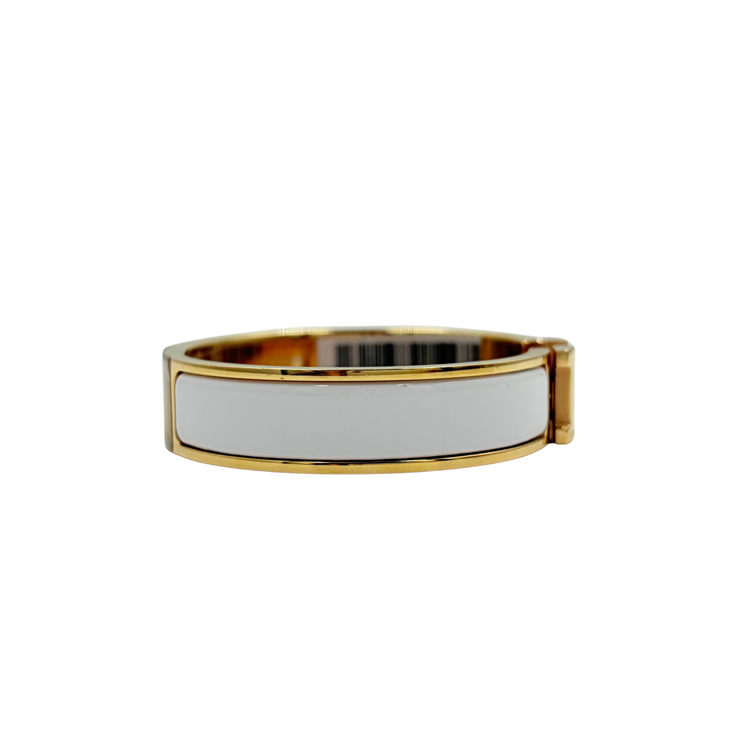 Hermès Clic H Bracelet White