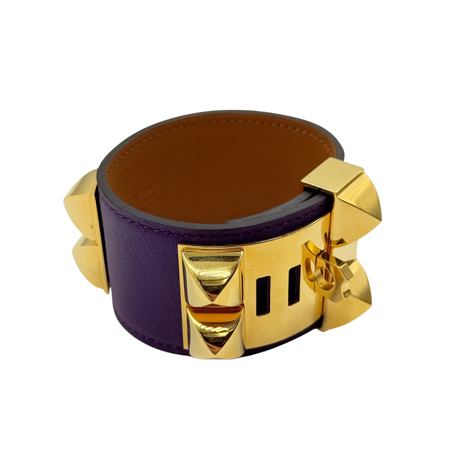 Hermès Small Collier de Chien Bracelet Purple