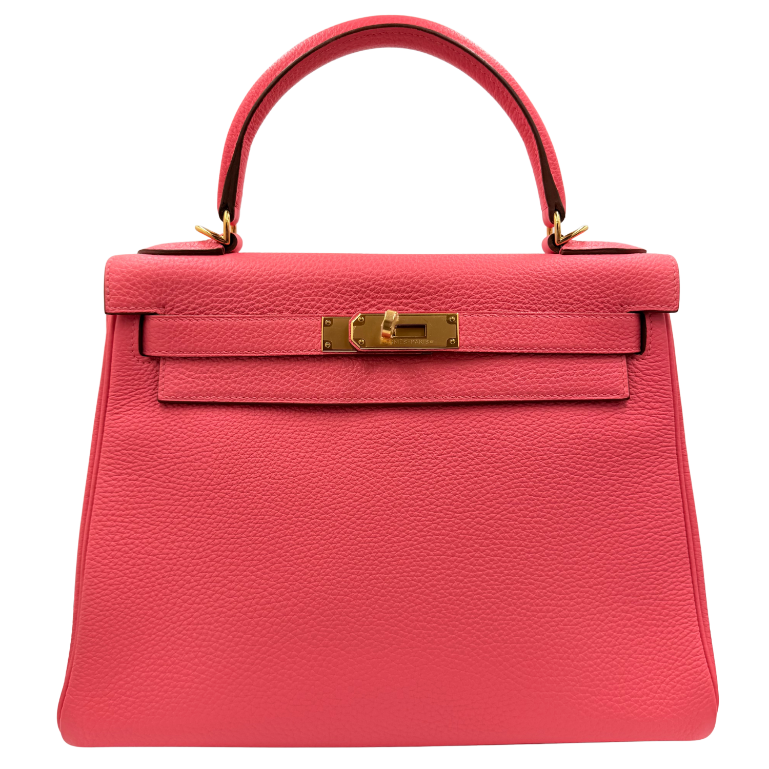 Kelly 28 Togo Pink Lipstick Gold Hardware
