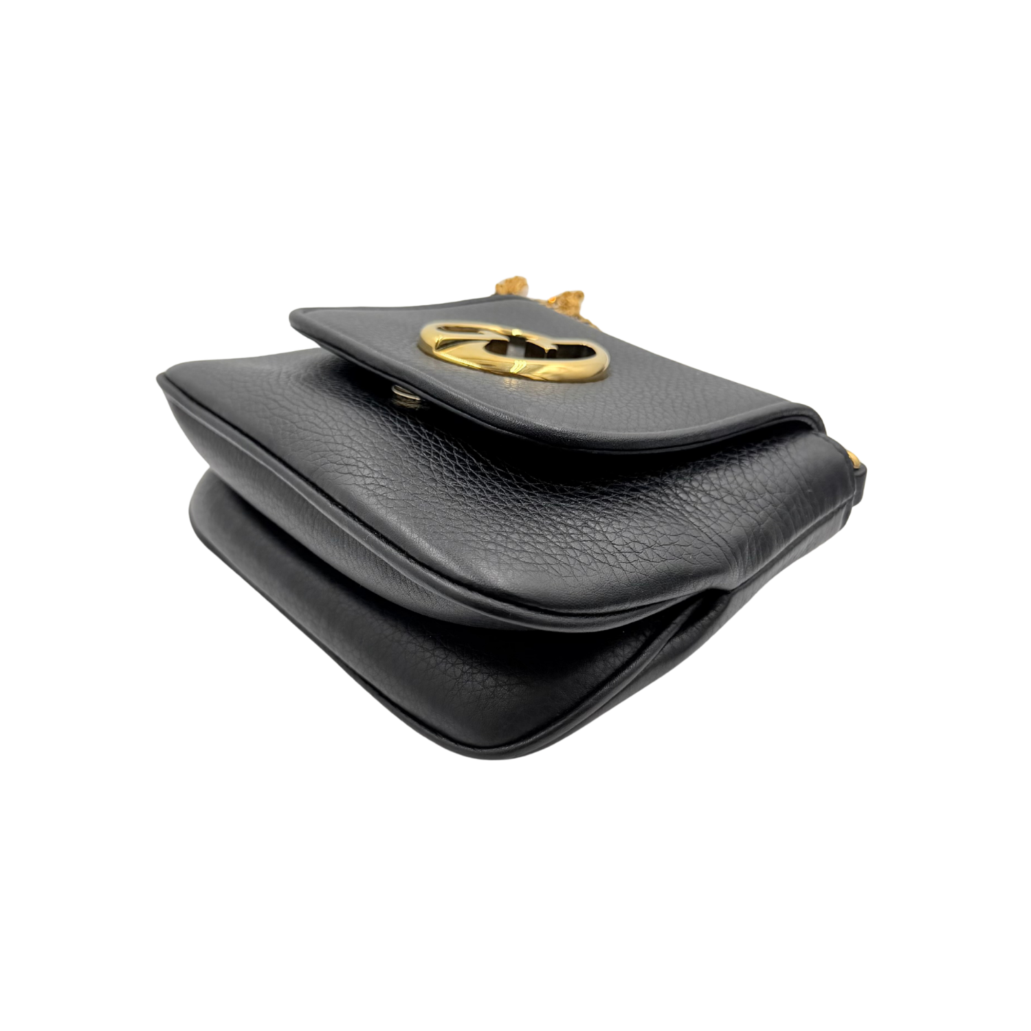 Small Pebbled Calfskin 1973 Shoulder Bag Black