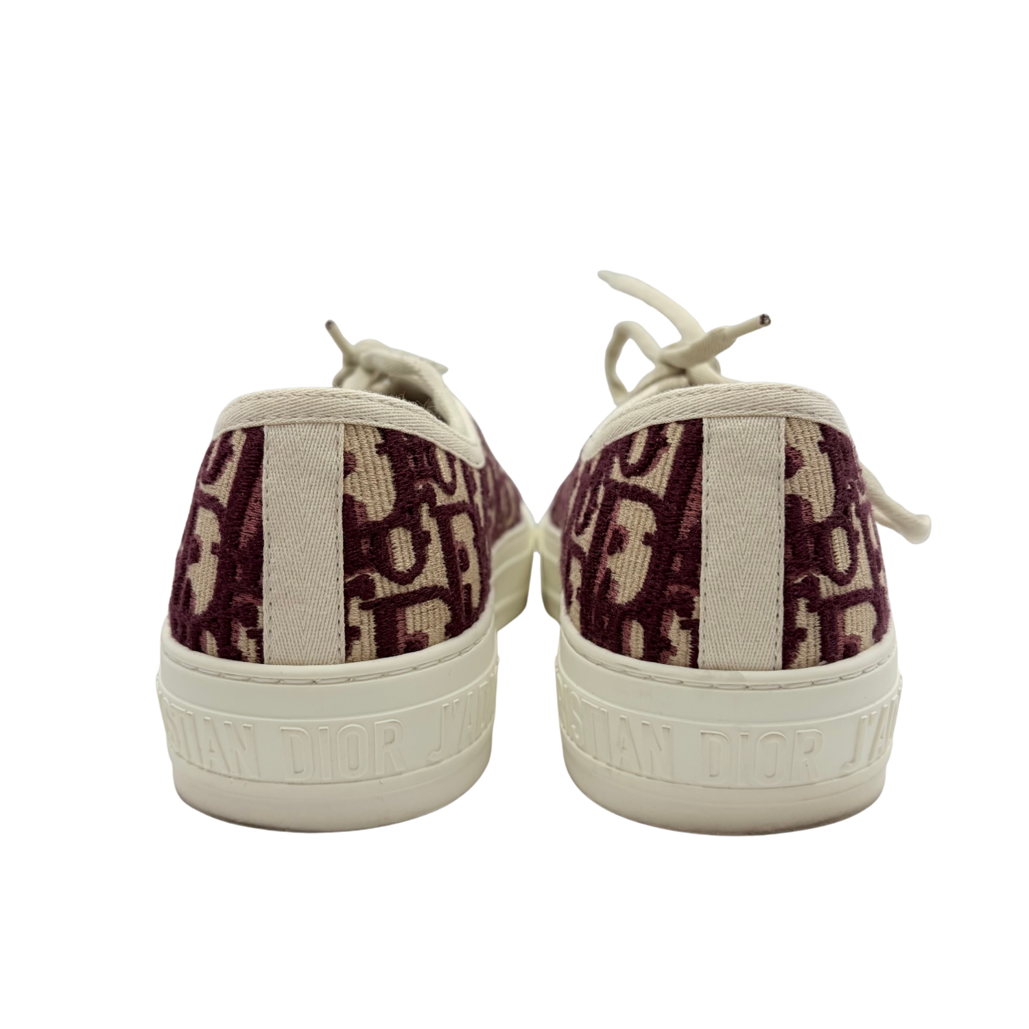 Christian Dior Walk'N Dior Oblique Jacquard Canvas Sneakers Burgundy