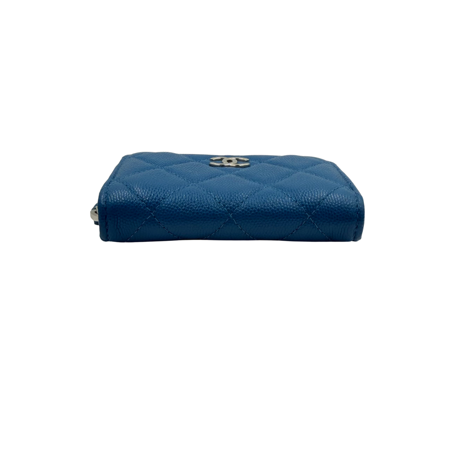 Chanel Small CC Zip Around Wallet Blue