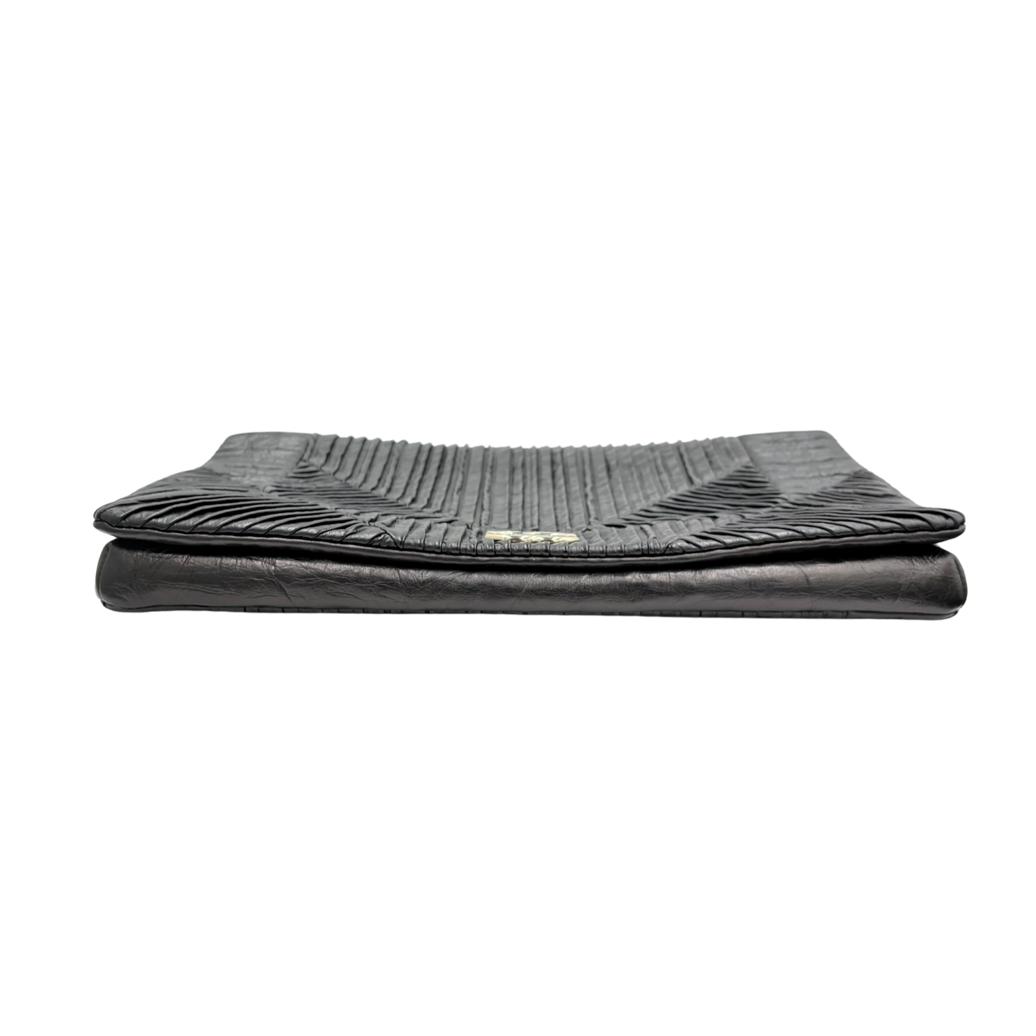 Chanel Coco Pleats Clutch Black