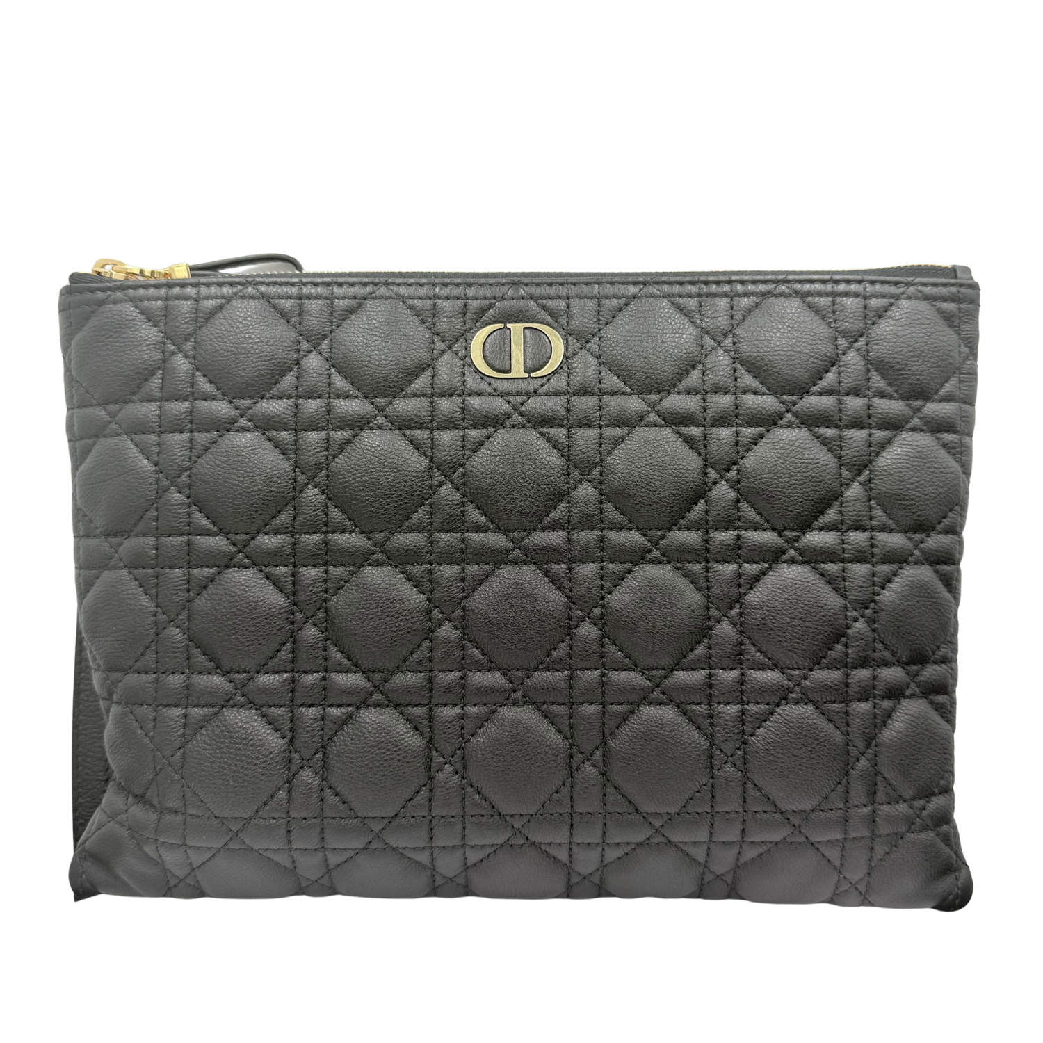 Christian Dior Large Cannage Daily Pouch Black