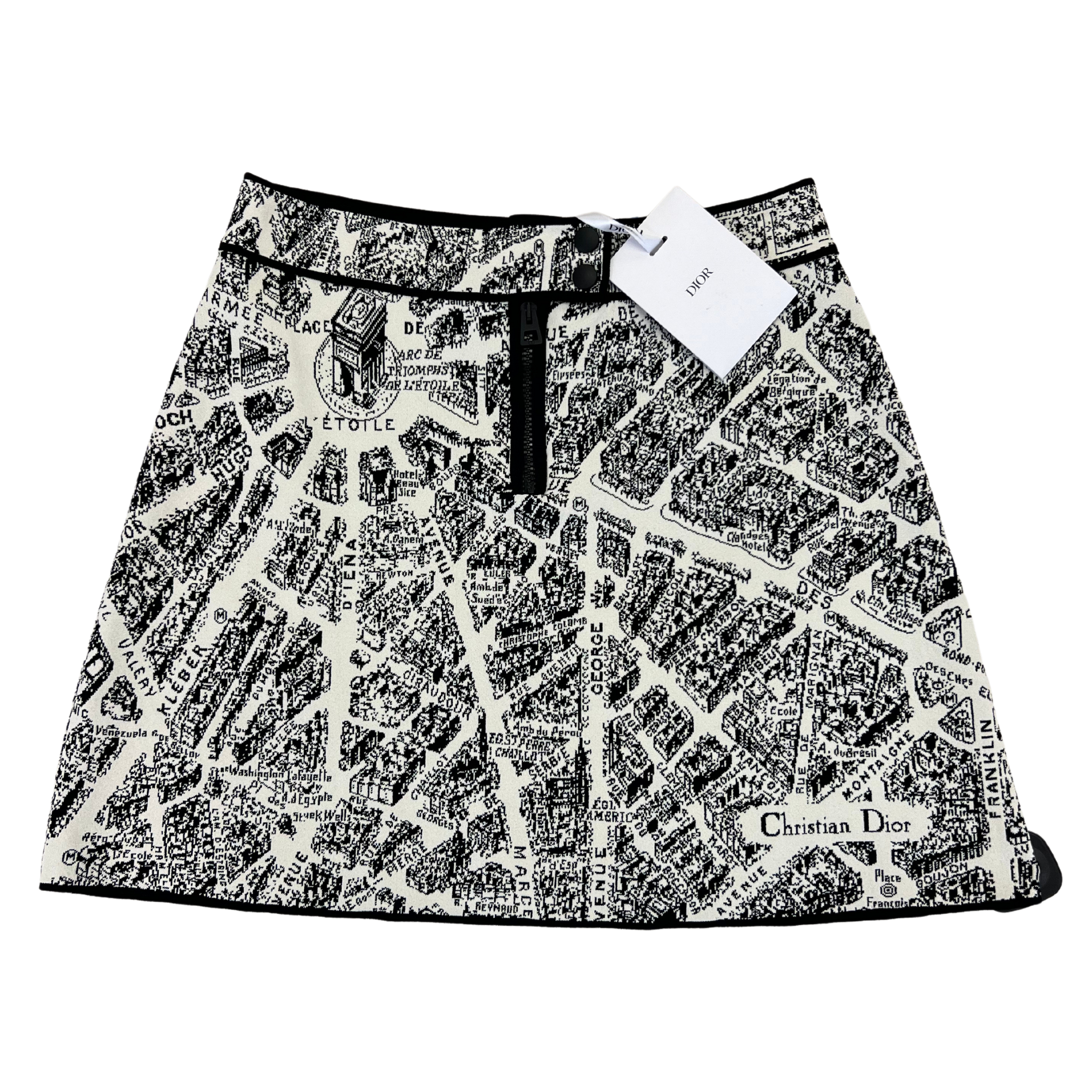 Christian Dior Plan de Paris Motif Mini Skirt