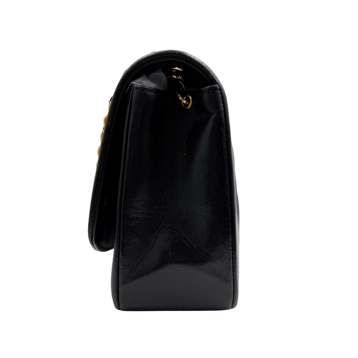 Chanel black Diana Medium flap bag, opposite side profile