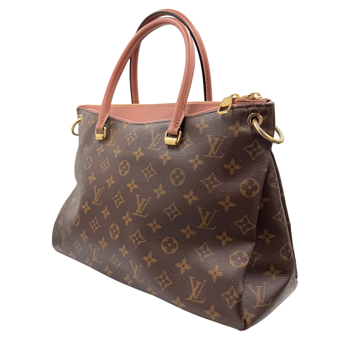 Louis Vuitton Pallas MM Monogram bag, opposite three-quarter view
